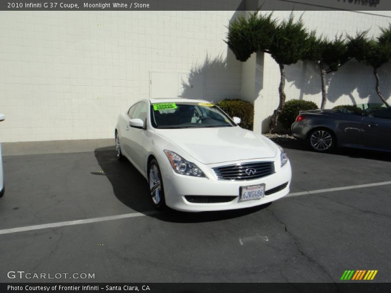 Moonlight White / Stone 2010 Infiniti G 37 Coupe
