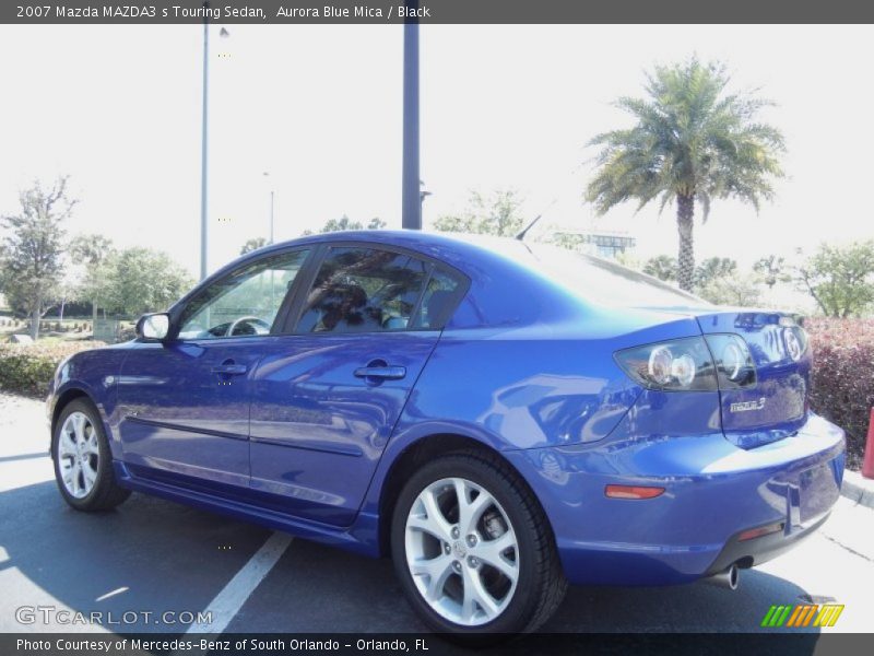 Aurora Blue Mica / Black 2007 Mazda MAZDA3 s Touring Sedan