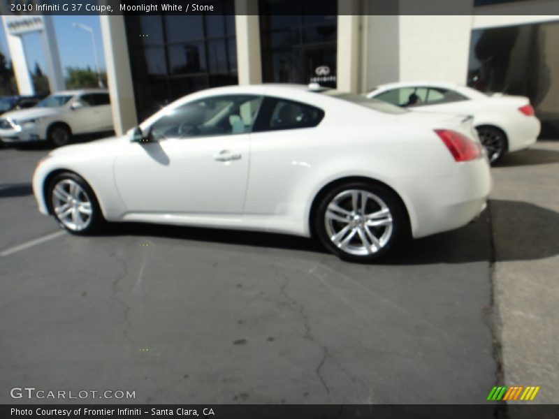 Moonlight White / Stone 2010 Infiniti G 37 Coupe