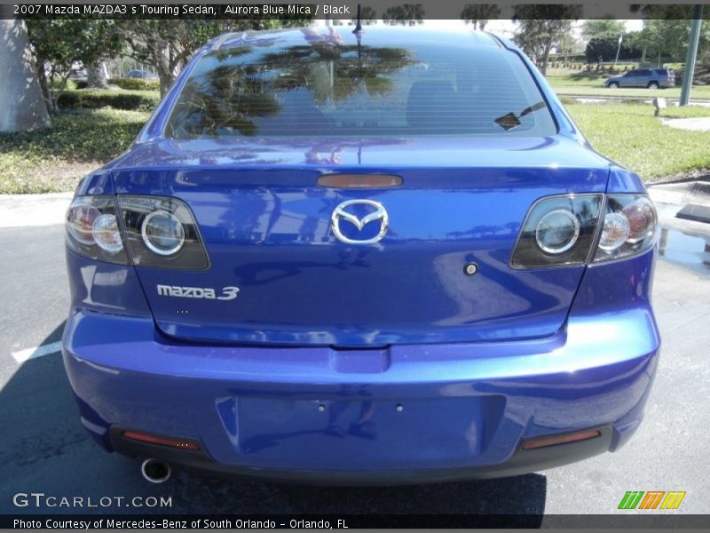 Aurora Blue Mica / Black 2007 Mazda MAZDA3 s Touring Sedan