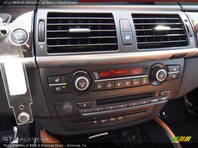 Jet Black / Saddle Brown 2012 BMW X6 xDrive35i