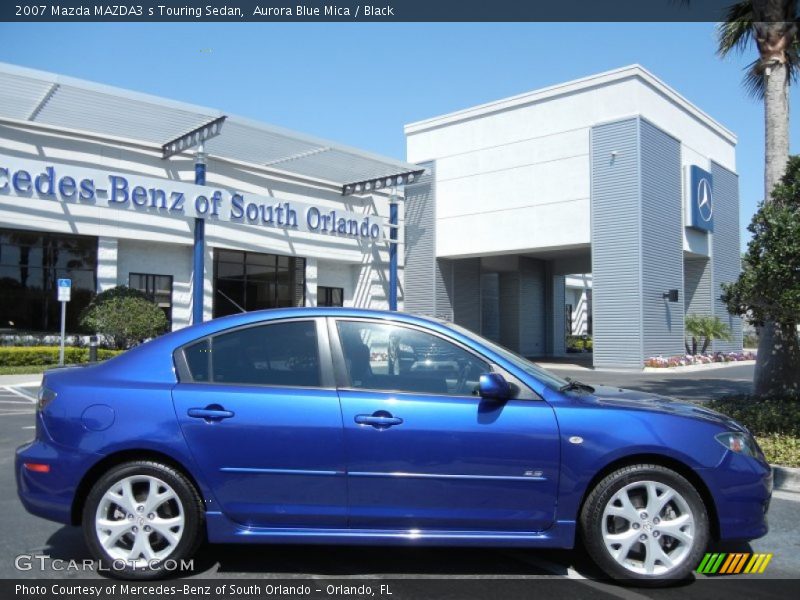 Aurora Blue Mica / Black 2007 Mazda MAZDA3 s Touring Sedan