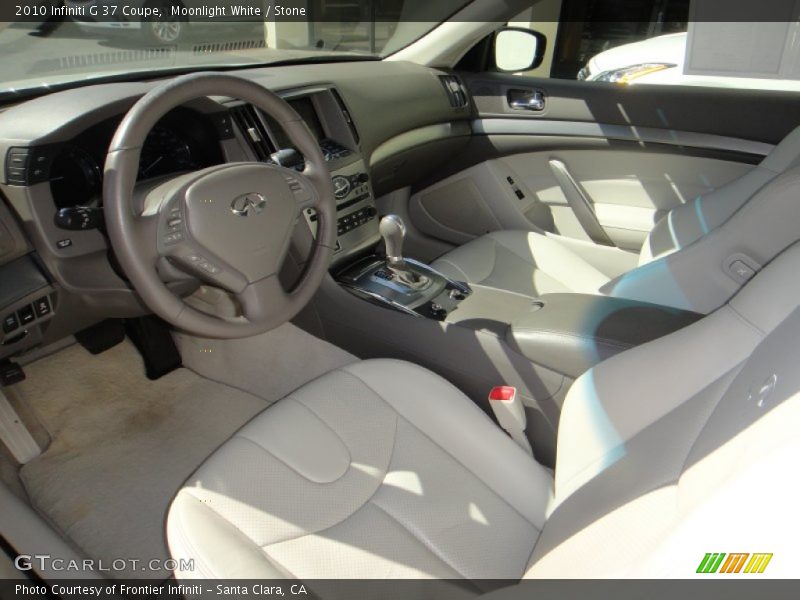 Moonlight White / Stone 2010 Infiniti G 37 Coupe