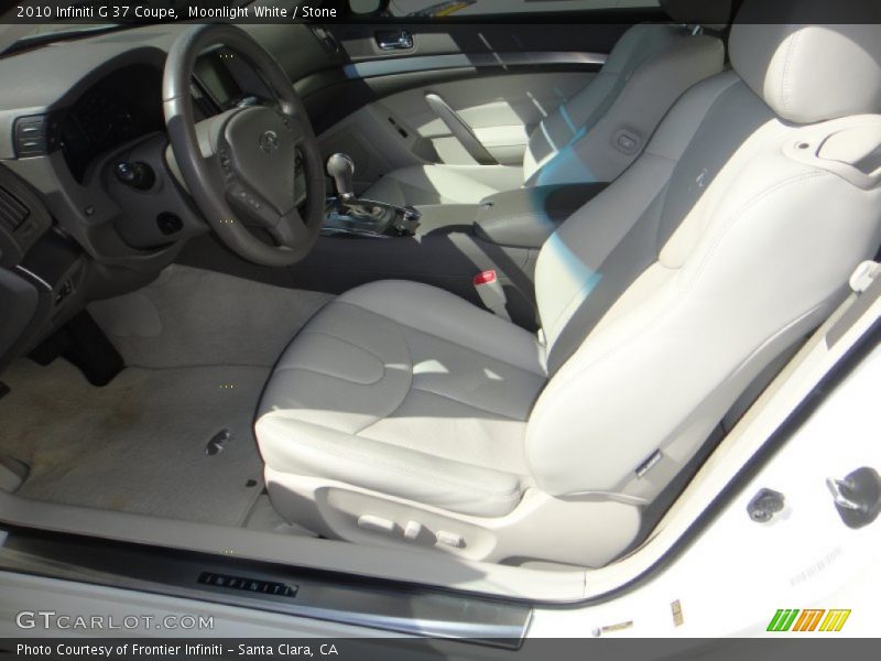 Moonlight White / Stone 2010 Infiniti G 37 Coupe