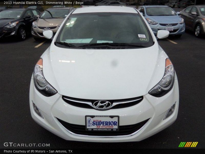 Shimmering White / Beige 2013 Hyundai Elantra GLS