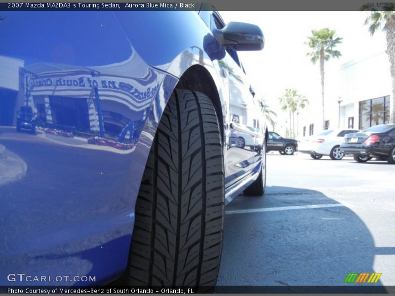 Aurora Blue Mica / Black 2007 Mazda MAZDA3 s Touring Sedan