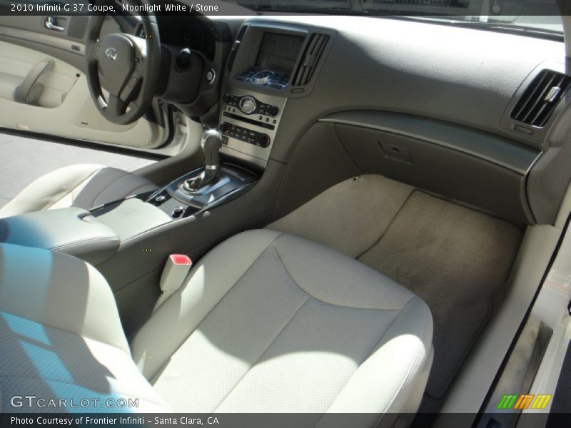 Moonlight White / Stone 2010 Infiniti G 37 Coupe
