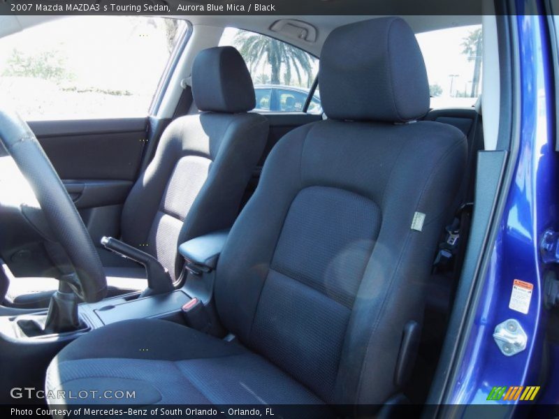 Aurora Blue Mica / Black 2007 Mazda MAZDA3 s Touring Sedan