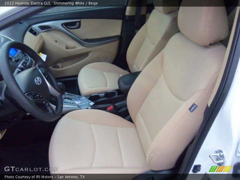 Shimmering White / Beige 2013 Hyundai Elantra GLS