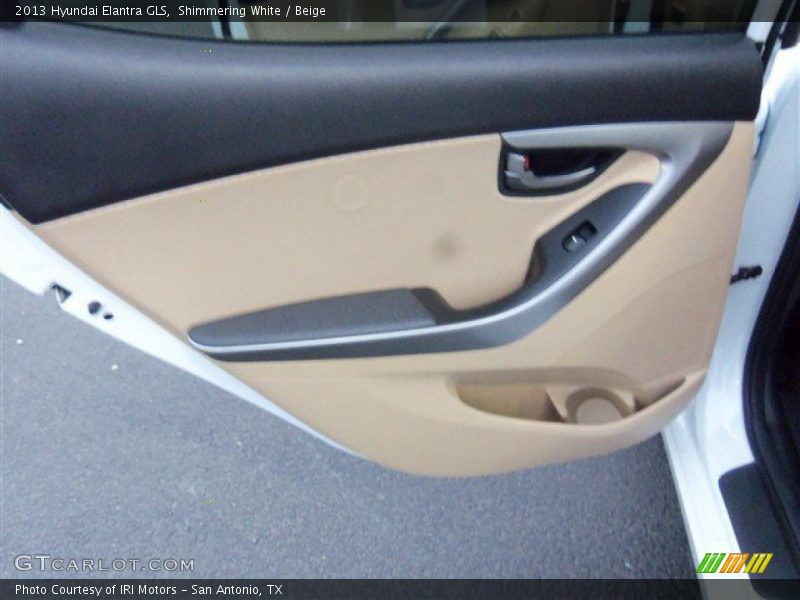 Shimmering White / Beige 2013 Hyundai Elantra GLS