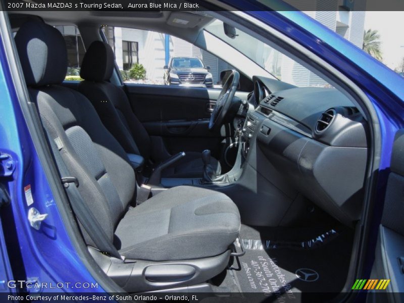 Aurora Blue Mica / Black 2007 Mazda MAZDA3 s Touring Sedan