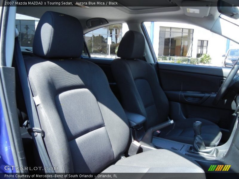 Aurora Blue Mica / Black 2007 Mazda MAZDA3 s Touring Sedan