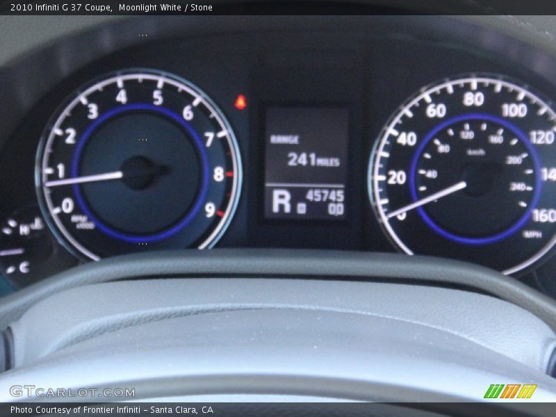 Moonlight White / Stone 2010 Infiniti G 37 Coupe