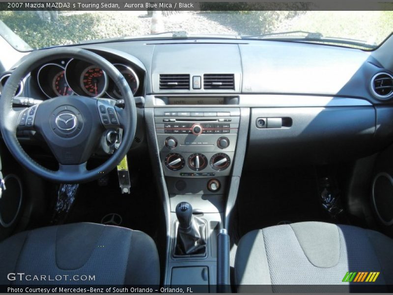 Aurora Blue Mica / Black 2007 Mazda MAZDA3 s Touring Sedan