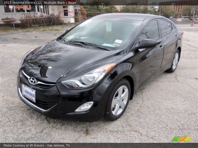 Midnight Black / Beige 2013 Hyundai Elantra GLS