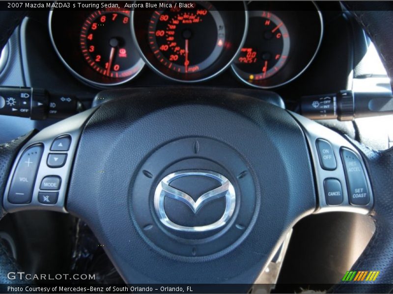 Aurora Blue Mica / Black 2007 Mazda MAZDA3 s Touring Sedan