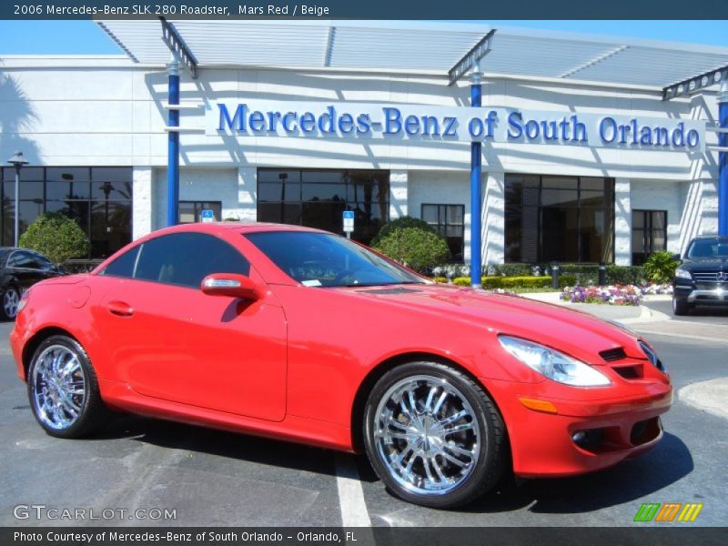 Mars Red / Beige 2006 Mercedes-Benz SLK 280 Roadster