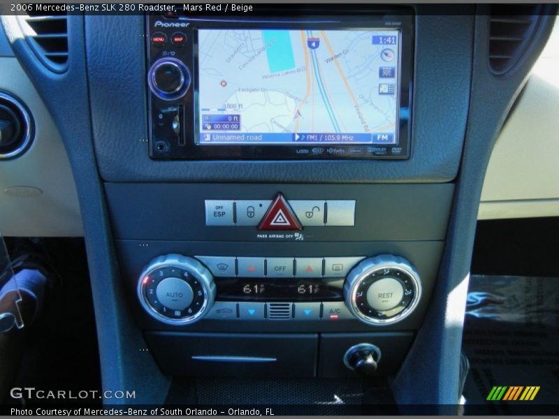 Controls of 2006 SLK 280 Roadster