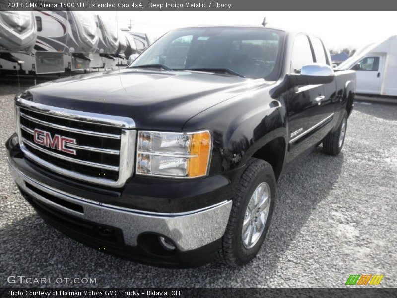 Deep Indigo Metallic / Ebony 2013 GMC Sierra 1500 SLE Extended Cab 4x4