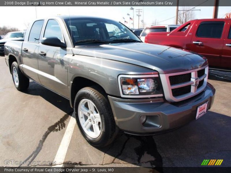 Mineral Gray Metallic / Dark Slate Gray/Medium Slate Gray 2008 Dodge Dakota Big Horn Crew Cab
