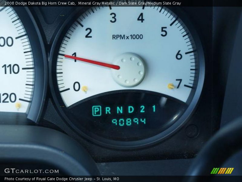 Mineral Gray Metallic / Dark Slate Gray/Medium Slate Gray 2008 Dodge Dakota Big Horn Crew Cab