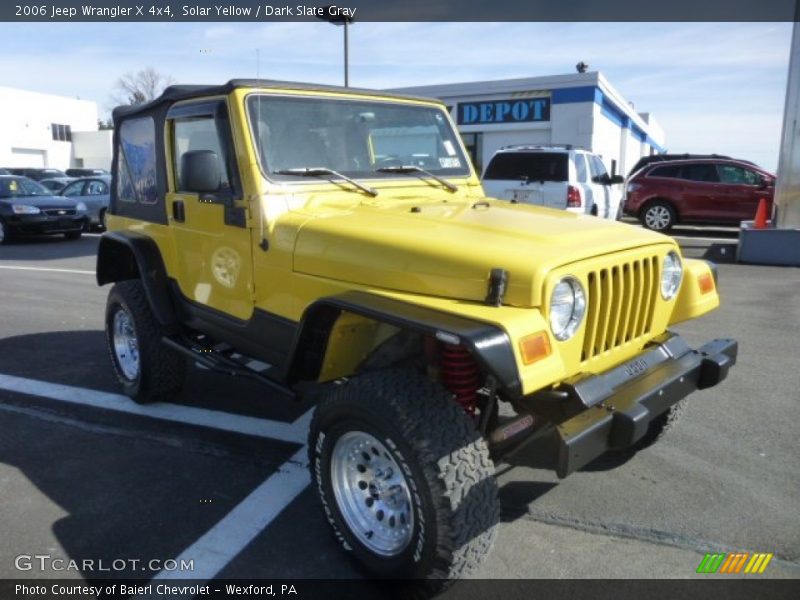 Solar Yellow / Dark Slate Gray 2006 Jeep Wrangler X 4x4