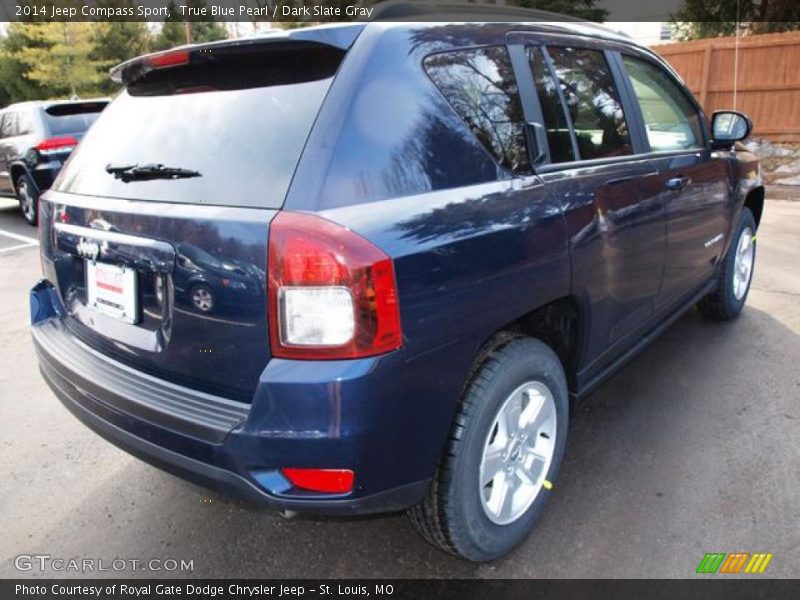 True Blue Pearl / Dark Slate Gray 2014 Jeep Compass Sport