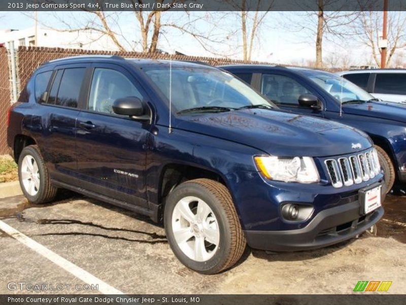 True Blue Pearl / Dark Slate Gray 2013 Jeep Compass Sport 4x4