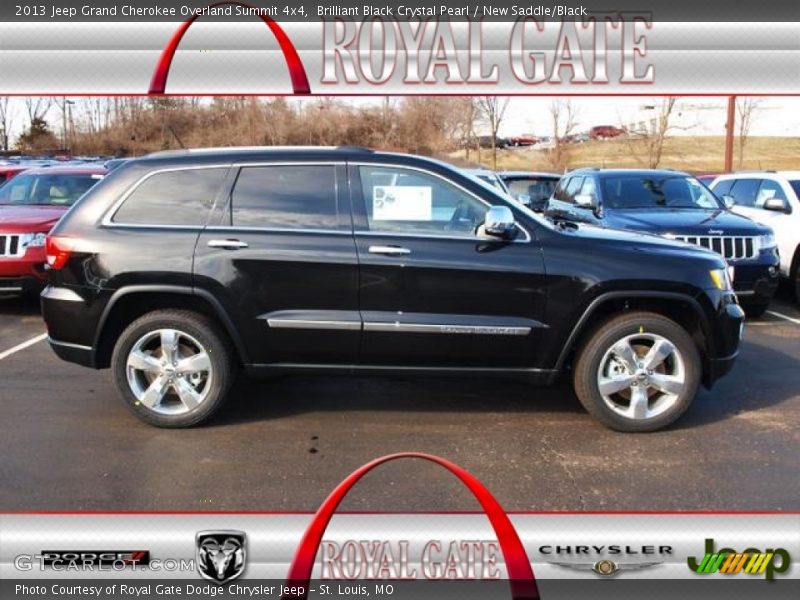 Brilliant Black Crystal Pearl / New Saddle/Black 2013 Jeep Grand Cherokee Overland Summit 4x4