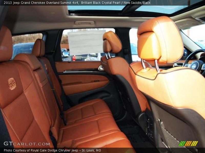 Brilliant Black Crystal Pearl / New Saddle/Black 2013 Jeep Grand Cherokee Overland Summit 4x4
