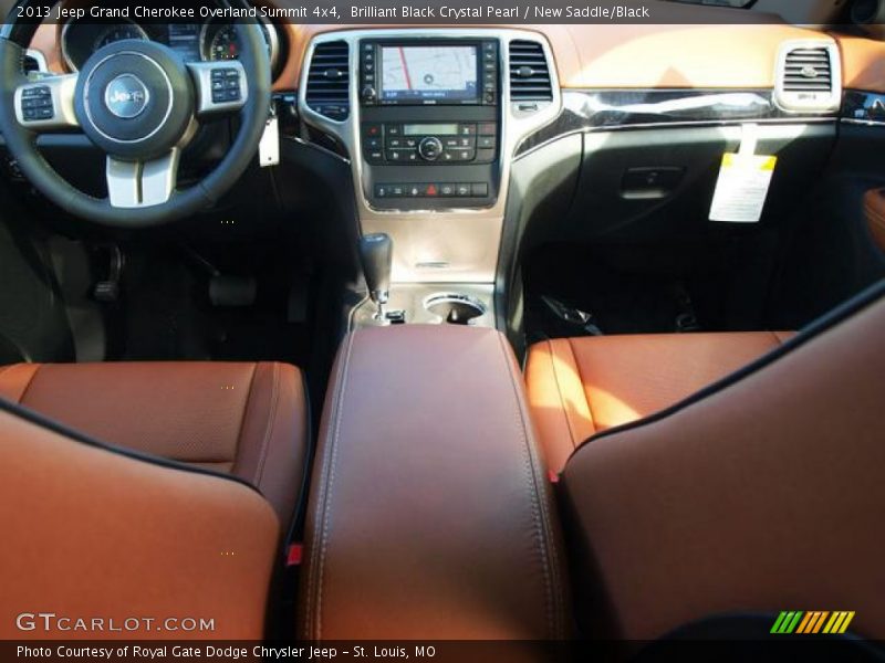Brilliant Black Crystal Pearl / New Saddle/Black 2013 Jeep Grand Cherokee Overland Summit 4x4