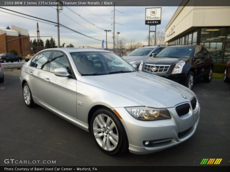 Titanium Silver Metallic / Black 2009 BMW 3 Series 335xi Sedan