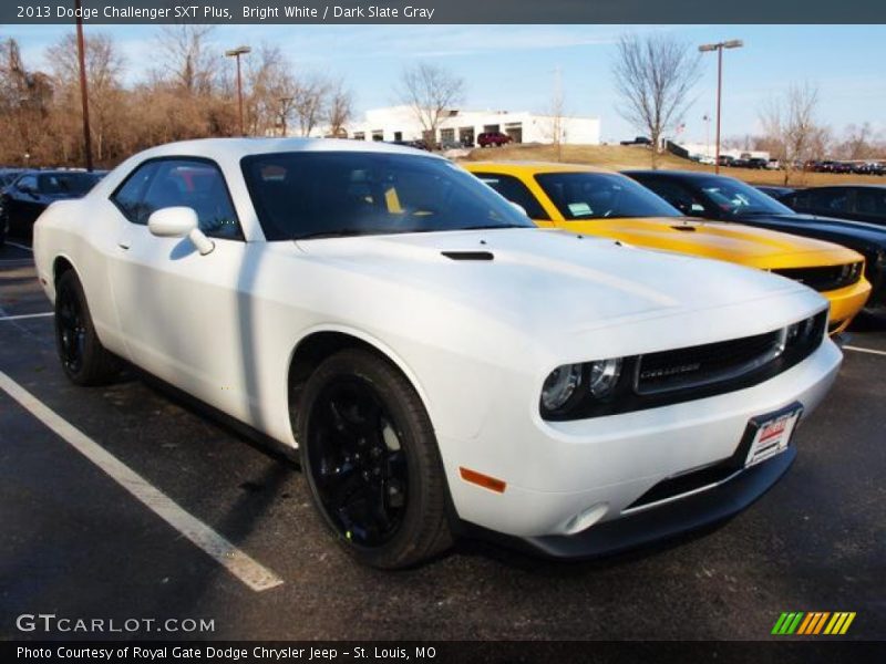 Bright White / Dark Slate Gray 2013 Dodge Challenger SXT Plus