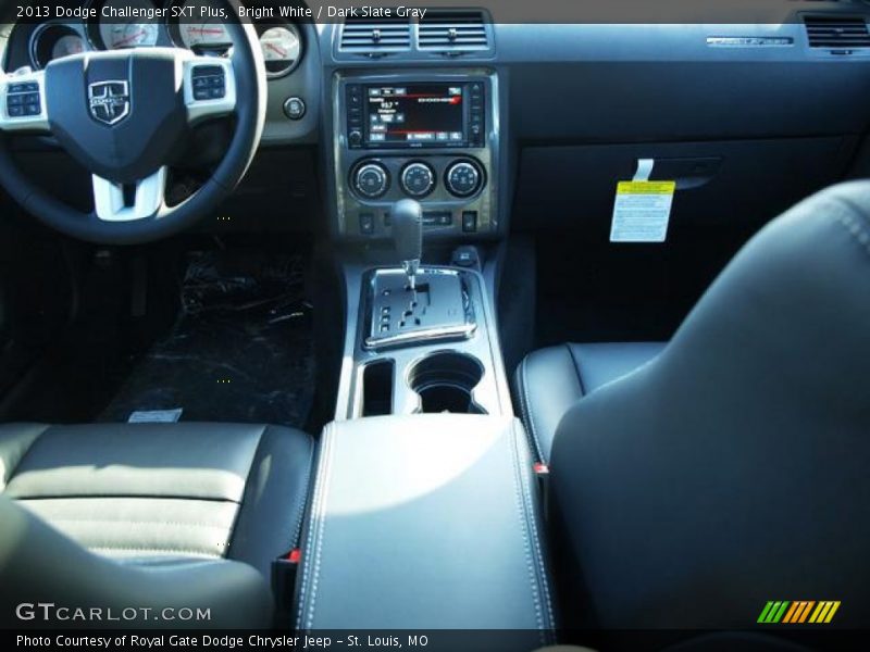 Bright White / Dark Slate Gray 2013 Dodge Challenger SXT Plus