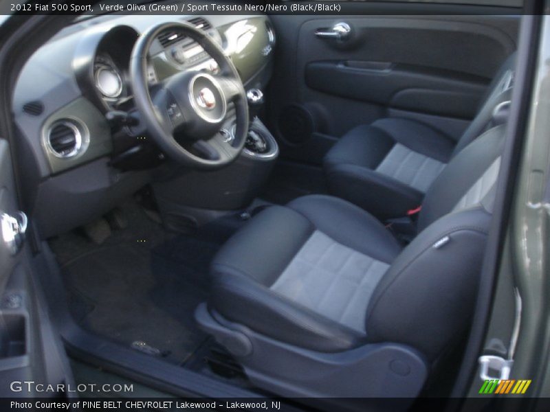 Verde Oliva (Green) / Sport Tessuto Nero/Nero (Black/Black) 2012 Fiat 500 Sport