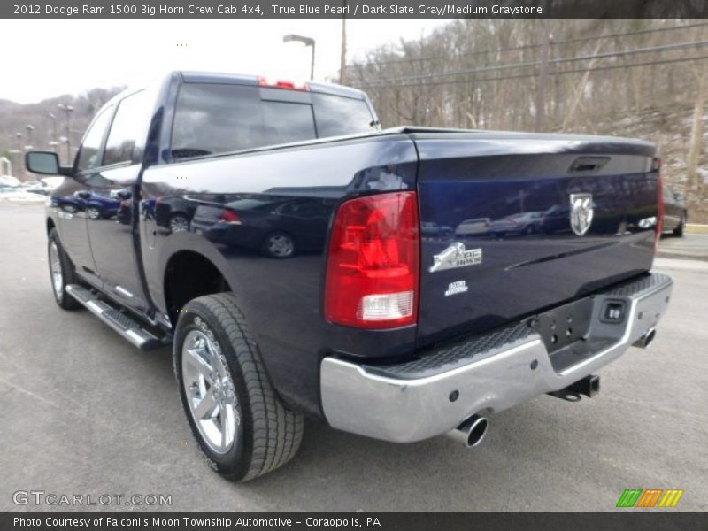 True Blue Pearl / Dark Slate Gray/Medium Graystone 2012 Dodge Ram 1500 Big Horn Crew Cab 4x4