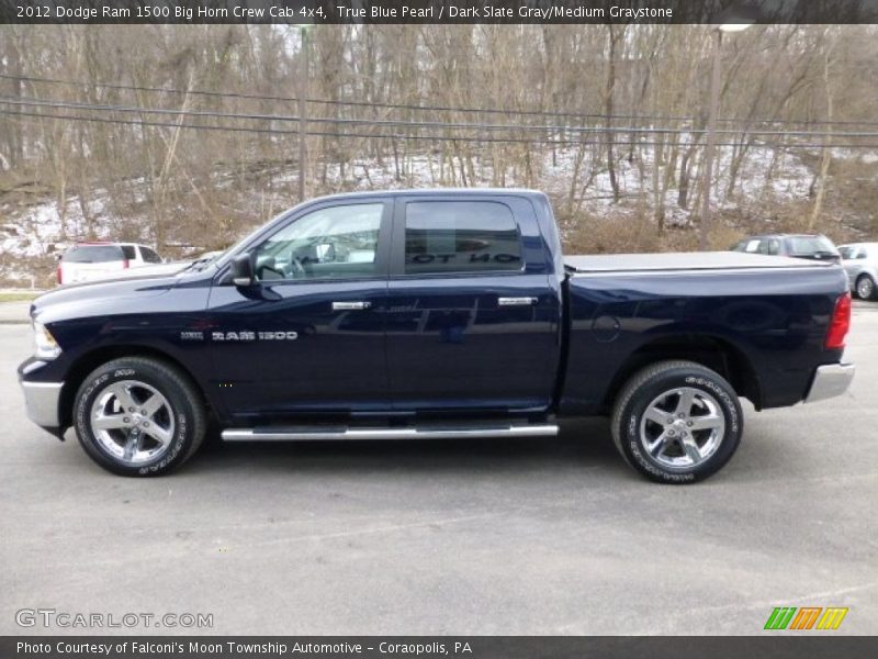 True Blue Pearl / Dark Slate Gray/Medium Graystone 2012 Dodge Ram 1500 Big Horn Crew Cab 4x4