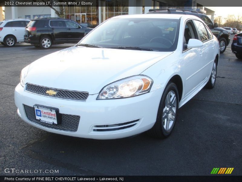 Summit White / Ebony 2012 Chevrolet Impala LT
