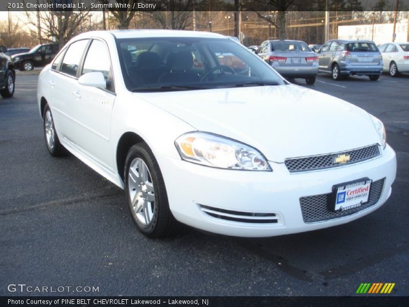 Summit White / Ebony 2012 Chevrolet Impala LT