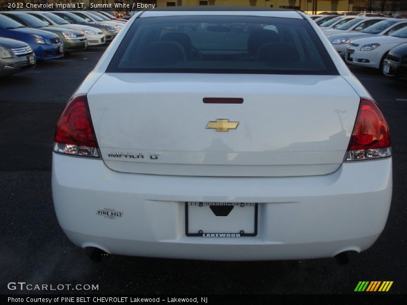 Summit White / Ebony 2012 Chevrolet Impala LT