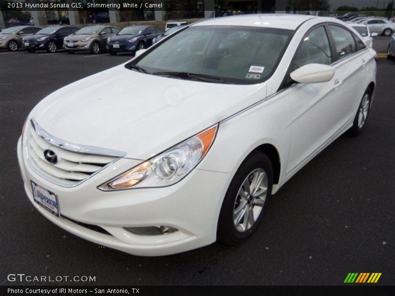 Shimmering White / Camel 2013 Hyundai Sonata GLS