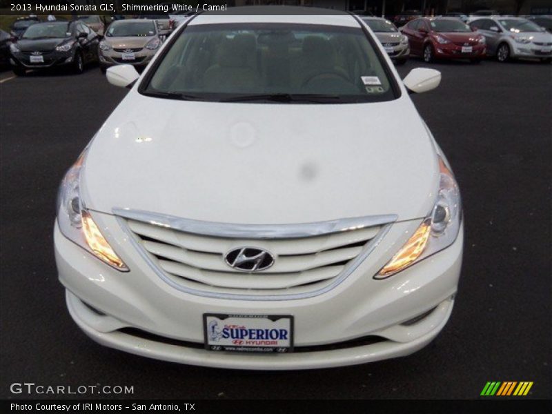 Shimmering White / Camel 2013 Hyundai Sonata GLS