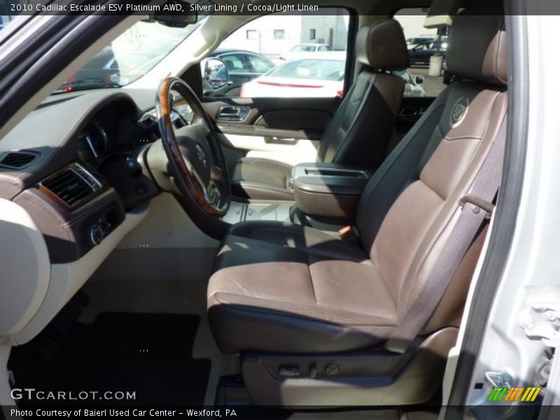 Front Seat of 2010 Escalade ESV Platinum AWD