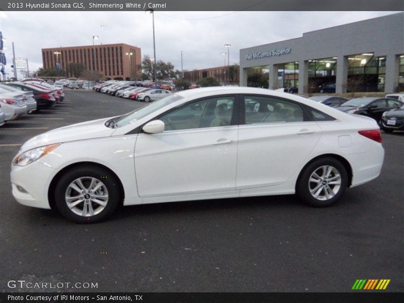 Shimmering White / Camel 2013 Hyundai Sonata GLS