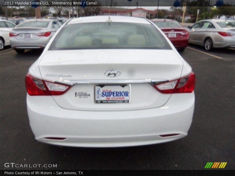 Shimmering White / Camel 2013 Hyundai Sonata GLS