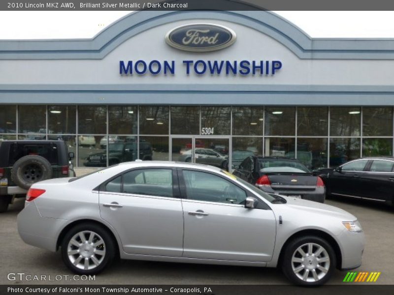Brilliant Silver Metallic / Dark Charcoal 2010 Lincoln MKZ AWD