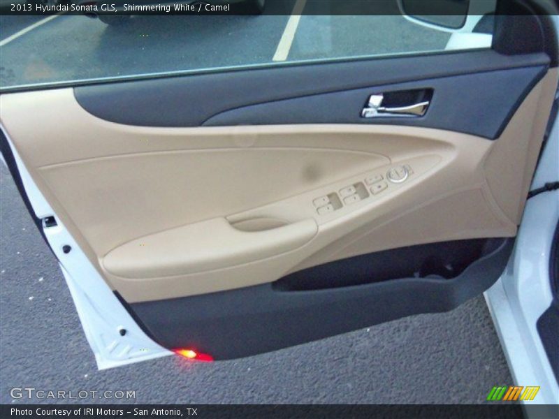 Shimmering White / Camel 2013 Hyundai Sonata GLS