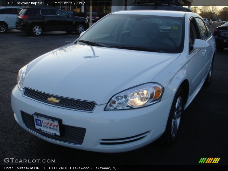 Summit White / Gray 2012 Chevrolet Impala LT