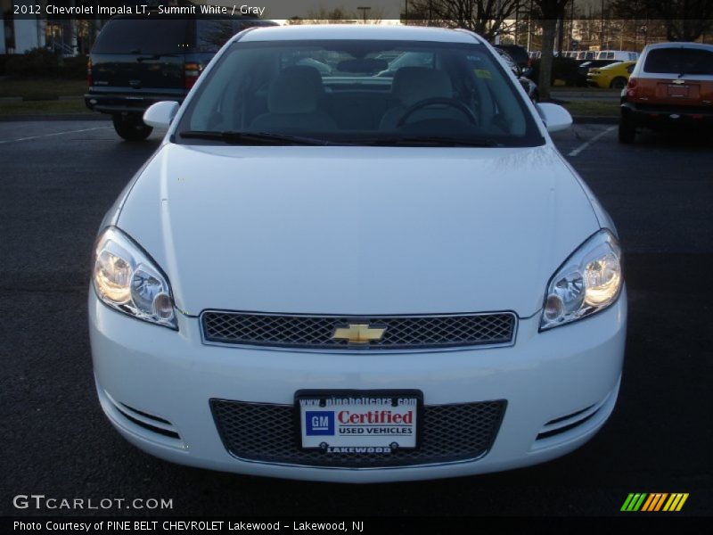 Summit White / Gray 2012 Chevrolet Impala LT