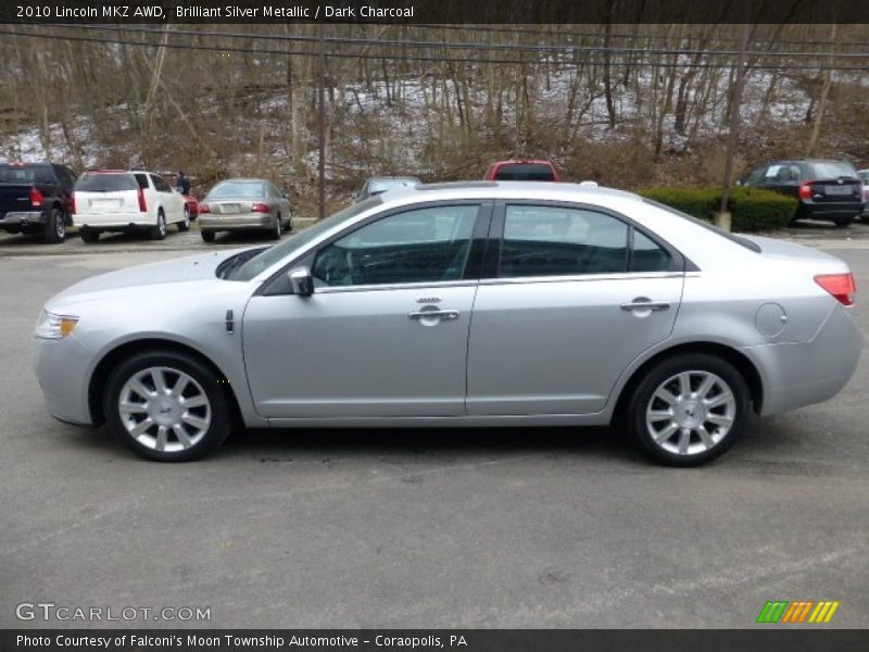 Brilliant Silver Metallic / Dark Charcoal 2010 Lincoln MKZ AWD